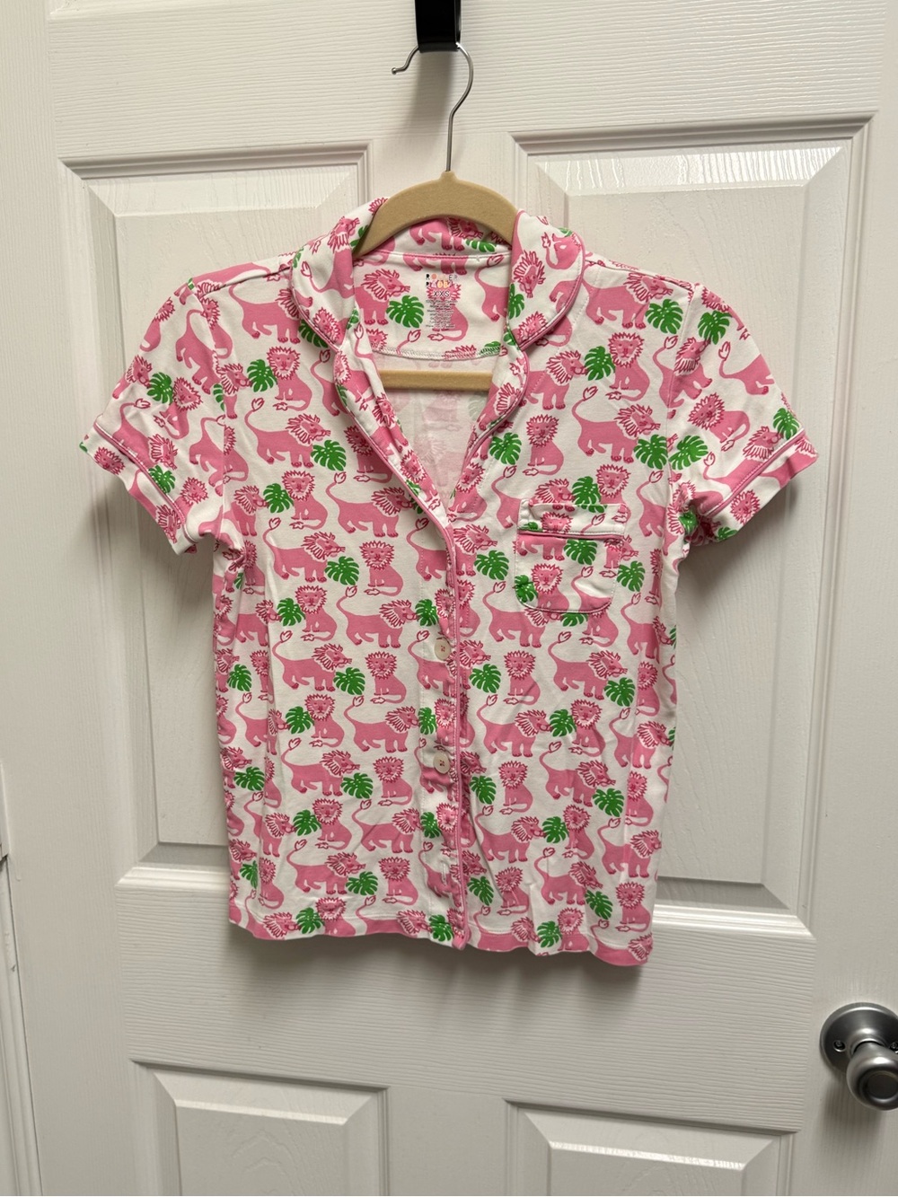 Roller Rabbit Pink Lion Pajama Top - Picture 1 of 9